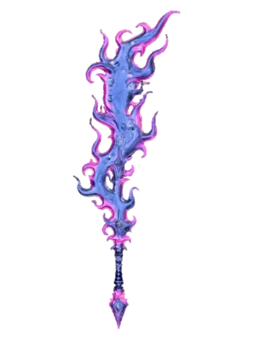 3D model for Anime style, extravagant, weapon, with abstract design