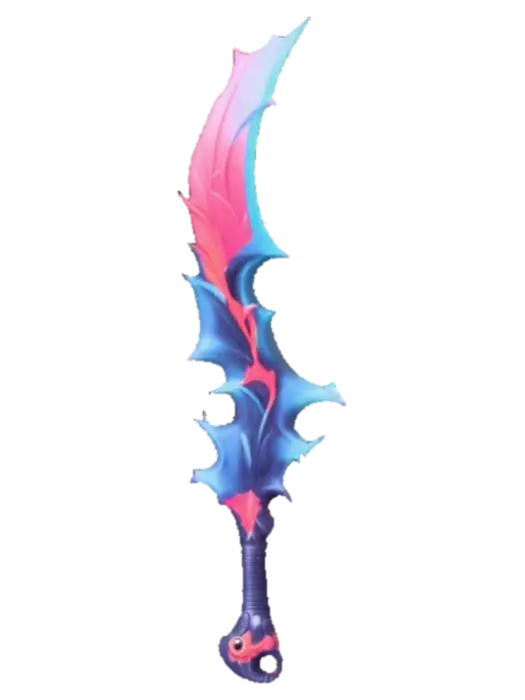 3D model for Anime style, extravagant, weapon, with abstract design