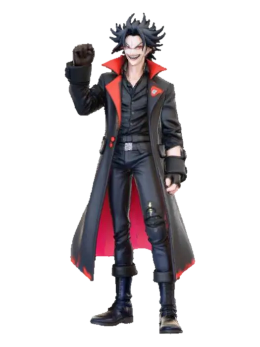 Anime style psycho bad guy - Badguy 3D model, vytvořený pomocí AI