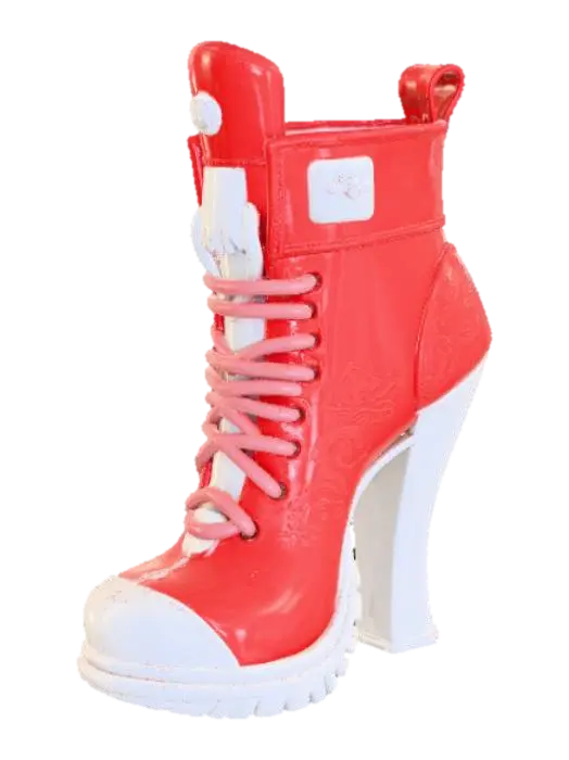 ridiculous female empty shoe - Silly 3D model, vytvořený pomocí AI