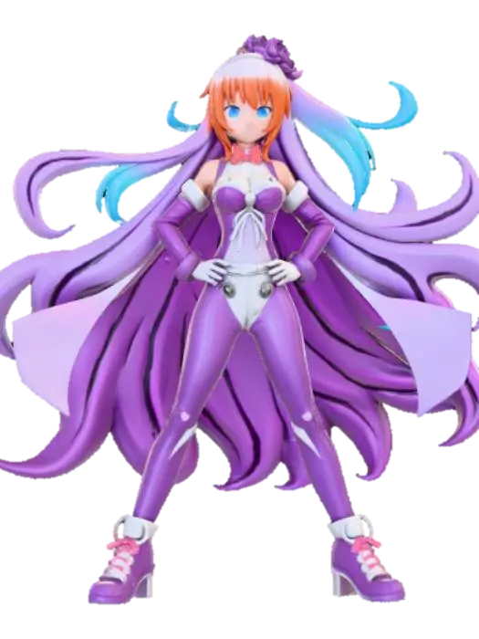 Anime Video Game Level Up Rewards 3D model, vytvořený pomocí AI