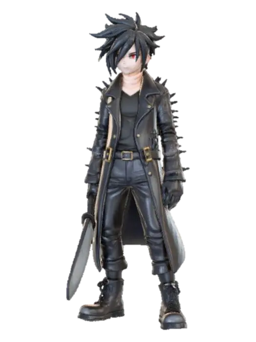 Anime style psycho bad guy - Badguy 3D model, vytvořený pomocí AI