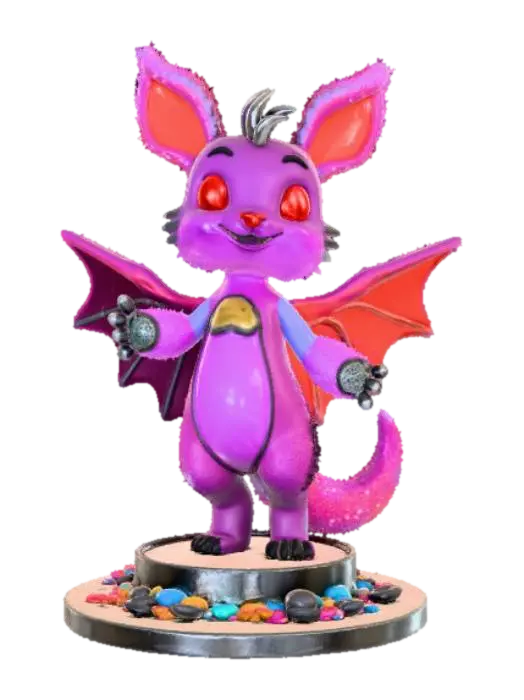Anime Video Game Level Up Rewards 3D model, vytvořený pomocí AI