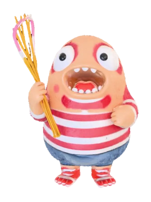 Kawaii, Chopstick the glutten monster - Glutton 3D model, vytvořený pomocí AI