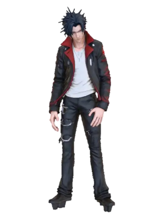Anime style psycho bad guy - Badguy 3D model, vytvořený pomocí AI