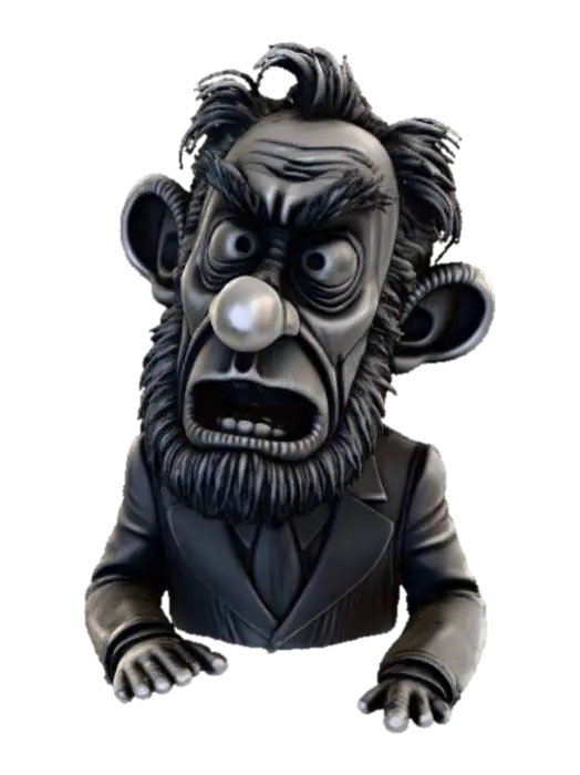 Political Avarice - Corruption 3D model, vytvořený pomocí AI
