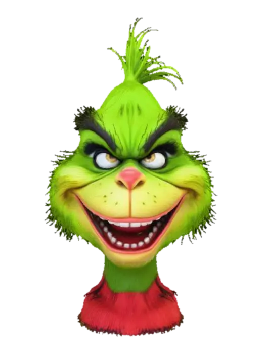 Empty Grinch Mask - Theater 3D model, vytvořený pomocí AI
