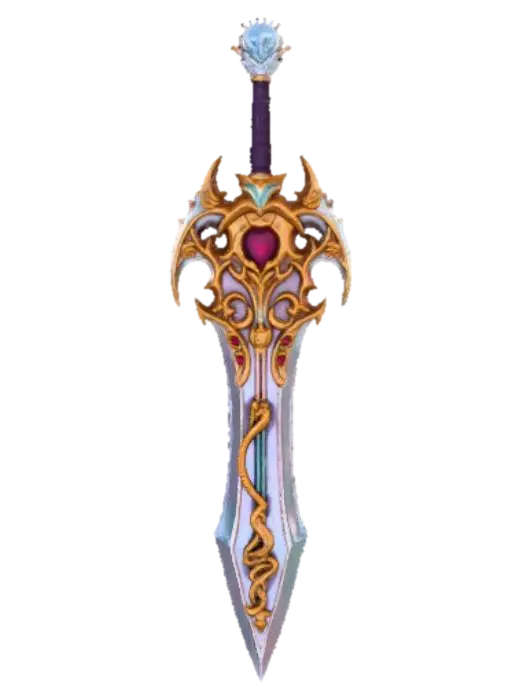 Extravagant Anime Style Fantasy Weapon 3D model, vytvořený pomocí AI
