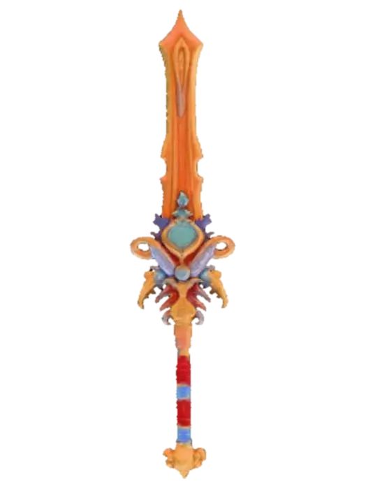 Extremely Extravagant Anime Style Blunt Weapon 3D model, vytvořený pomocí AI