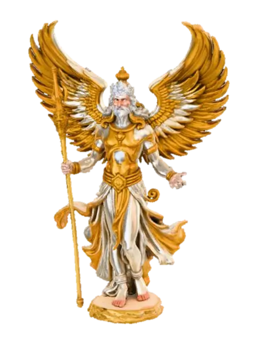 Extravagant Random God Statue 3D model, vytvořený pomocí AI