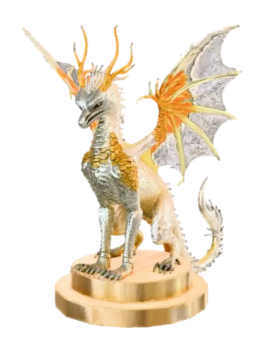 High detail, Extravagant, Fantasy, tabletop decoration 3D model, vytvořený pomocí AI