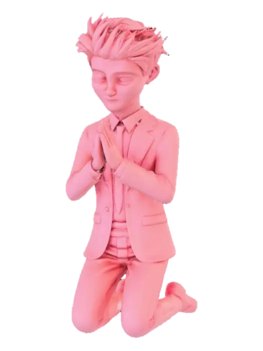 High detail, heart felt, "I'm Sorry" - Message 3D-model, gegenereerd door AI