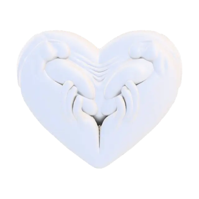 High detail, heart felt, "I'm Sorry" - Message 3D-model, gegenereerd door AI