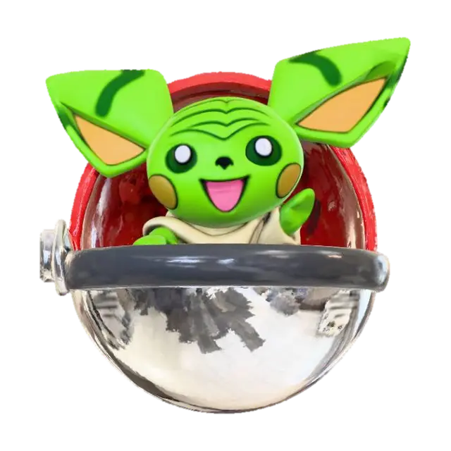 Groku Ball - Grogu 3D model, vytvořený pomocí AI