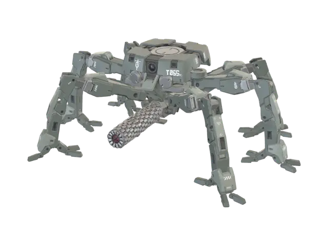 Comet Lucifer - Spider Tank Mech - Tracks 3D model, vytvořený pomocí AI