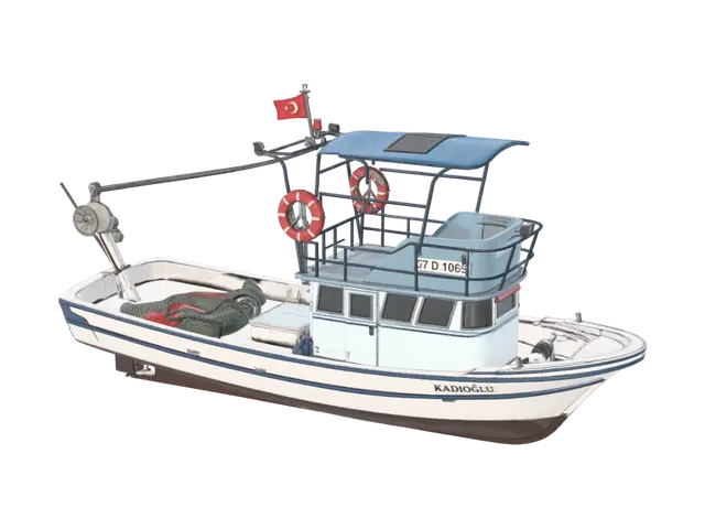 Kadioglu Fishing Boat - Smallcraft 3D model, vytvořený pomocí AI