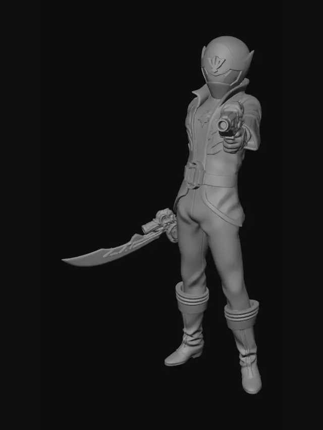 3D model for Crimson Saber Ranger