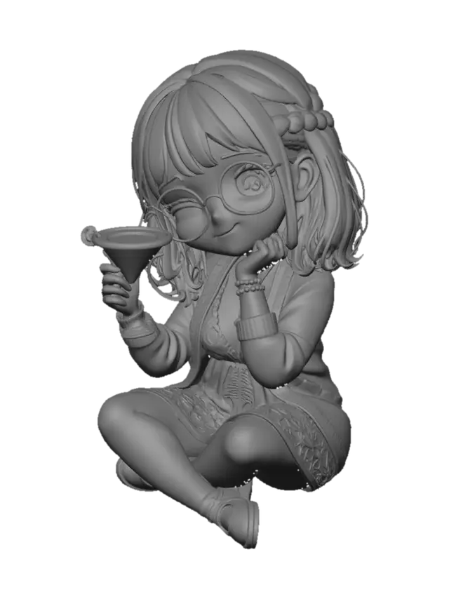 3D model for Crimson Cocktail Chibi
