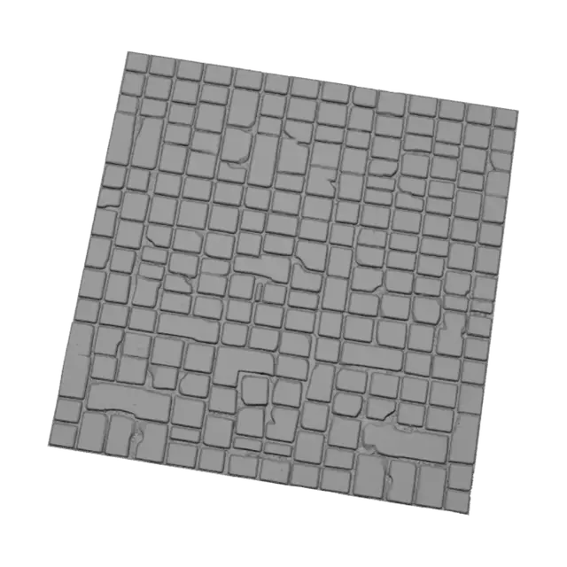 3D model for devi creare una pavimentazione che abbia un selciato in mattoncini di terracotta disposti a spina di pesce , dalle calde sfumature rossastre e ocra, intervallati da fessure riempite di polvere e muschio".