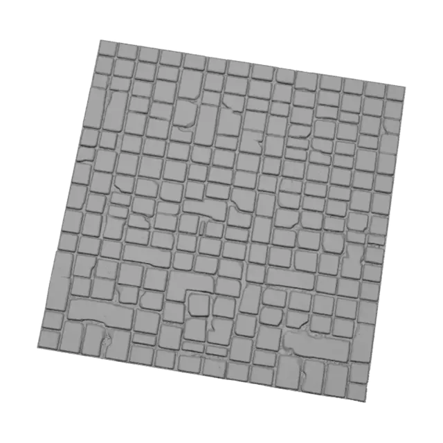 3D model for devi creare una pavimentazione che abbia un selciato in mattoncini di terracotta disposti a spina di pesce , dalle calde sfumature rossastre e ocra, intervallati da fessure riempite di polvere e muschio".