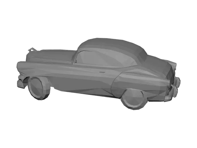 3D model for Blue 1953 Chevrolet Bel Air