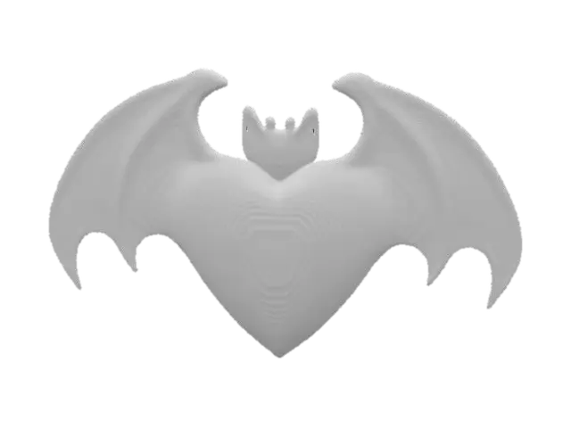 3D model for A carved crystal Heart with bat wings  with beautiful resplendent internal glowing colors, swirling psychedelic patterns dark goth cyberpunk aesthetic surreal Valentine's Day sculpture of a bat winged heart that incorporates love motifs  with a highly surreal and intricate design #valentine#