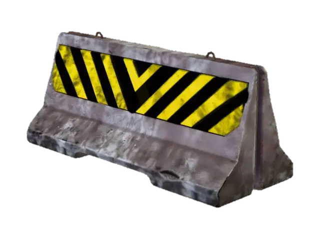 Concrete Barrier - Patrol 3D model, vytvořený pomocí AI