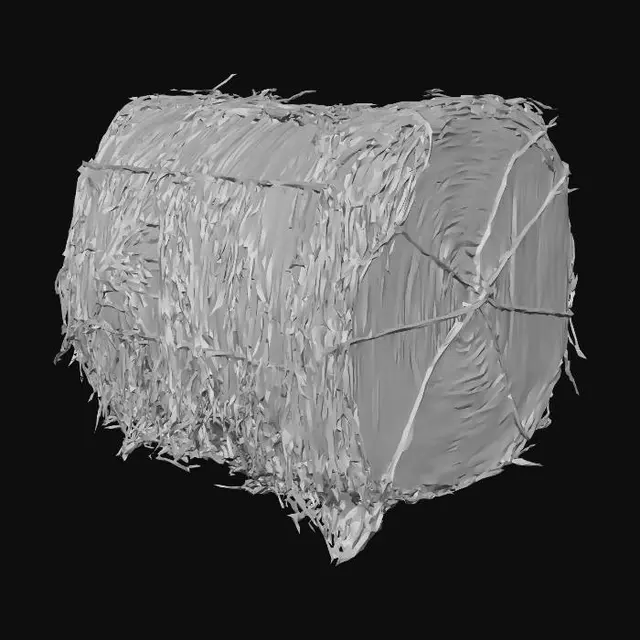 3D model for Large rectangular hay bale, golden yellow and tied with twine, rustic rural farm setup, weathered red barn wood, agricultural tools, realistic game asset, 4k pbr

, rustic rural farm setup, weathered red barn wood, agricultural tools, muddy fields, peaceful but abandoned vibe, realistic game asset, 4k pbr textures