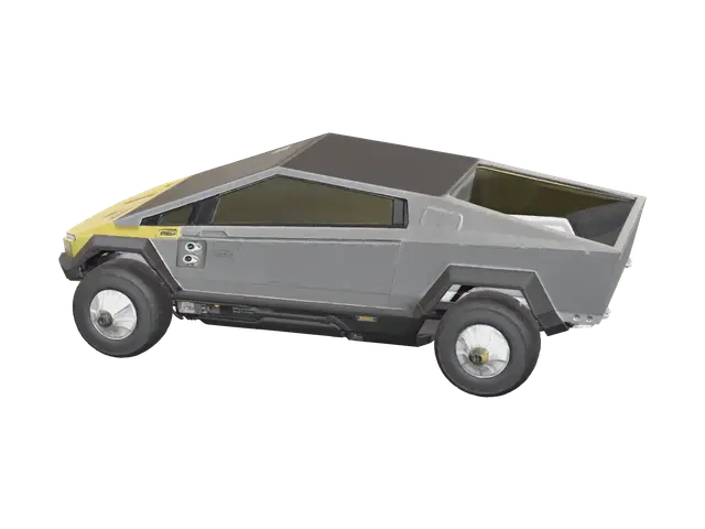 Low-Poly Cybertruck - Gta 3D model, vytvořený pomocí AI
