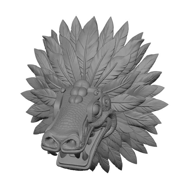 3D model for Feathered Dragon Mask