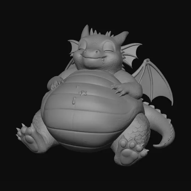 3D model for Contented Ember Dragon