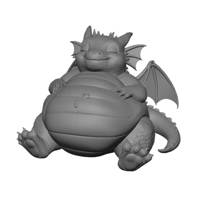 3D model for Contented Ember Dragon