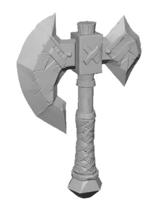 3D model for Battle Axe Icon