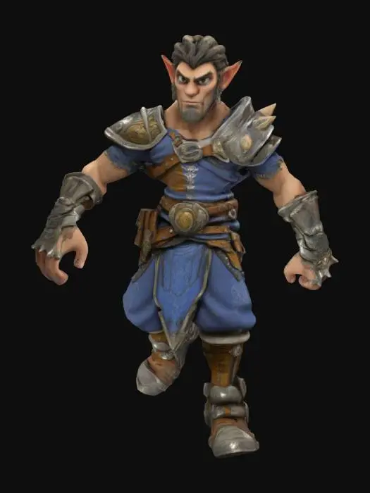 3D model for Shadow Elf Warrior