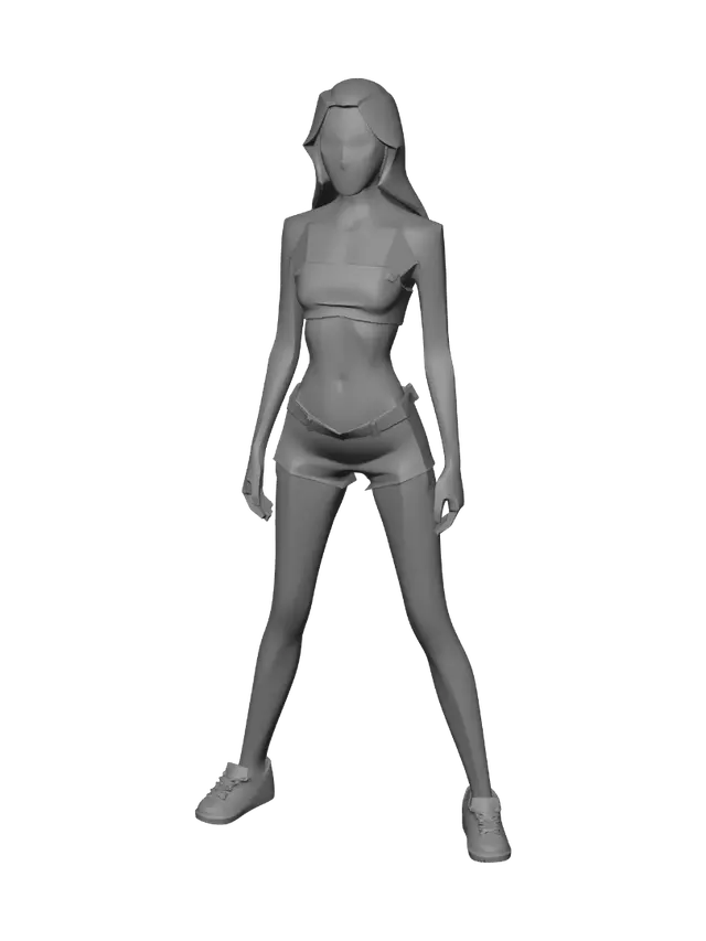 3D model for Faceted Silhouette