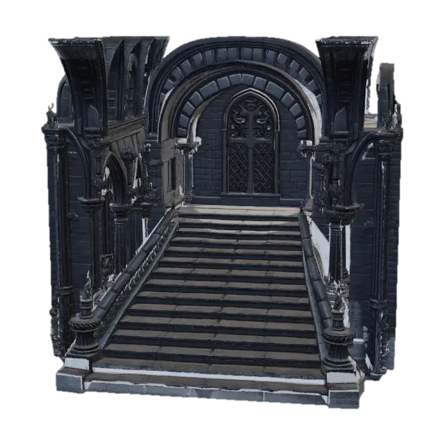 Mô hình 3D Create a game-ready 3D staircase platform asset positioned at x:5, y:0.4, z:10.… - Torchlight, được tạo bằng AI