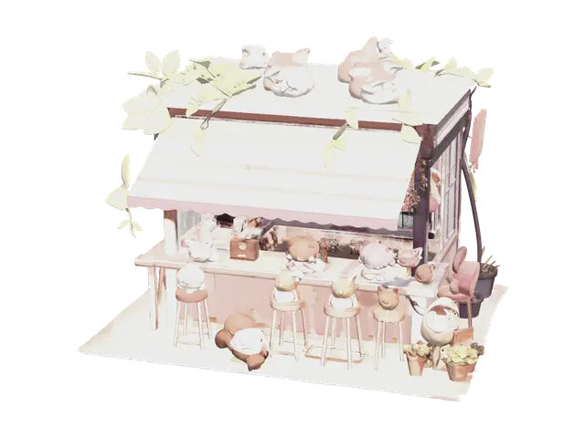 3D model for Modern Anime Cafe