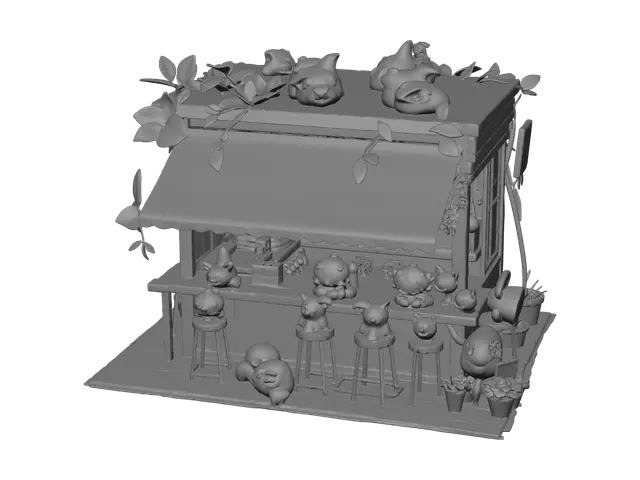 3D model for Modern Anime Cafe