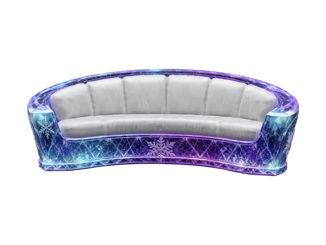 "Arctic Seating" - Frosted 3D model, vytvořený pomocí AI