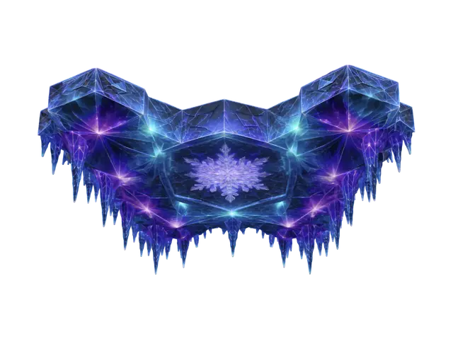 "Ice Cave Canopy" - Ceiling 3D model, vytvořený pomocí AI
