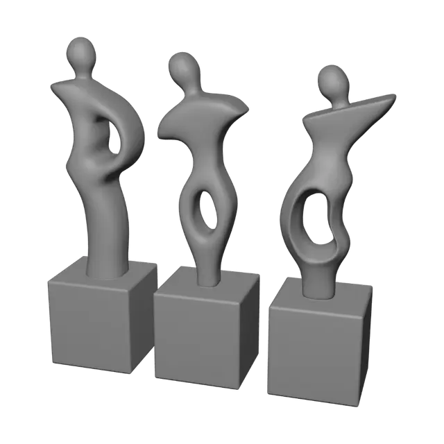 3D model for Triad of Fluid Figures