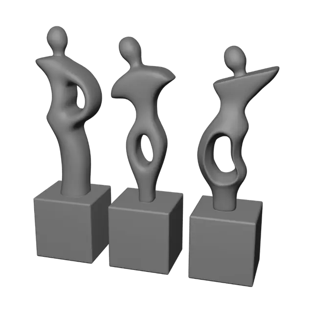 3D model for Triad of Fluid Figures