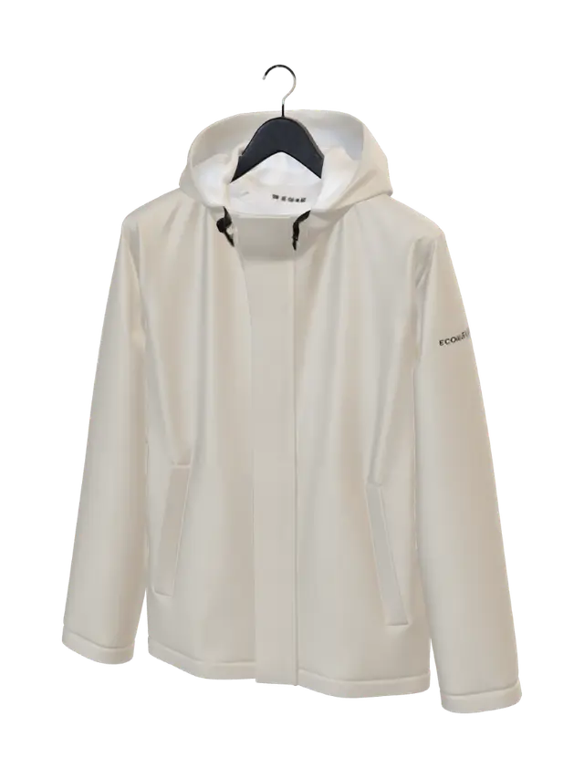 3D model for Beige Ecoalf Hooded Jacket