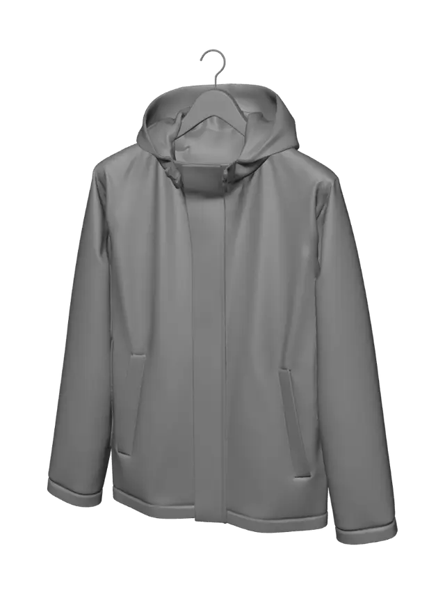 3D model for Beige Ecoalf Hooded Jacket
