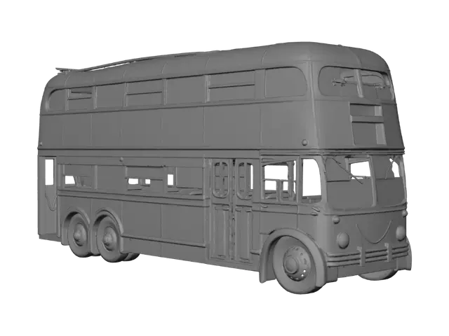 3D model for Abandoned Double-Decker Bus
