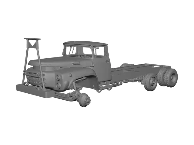 3D model for Abandoned blue truck