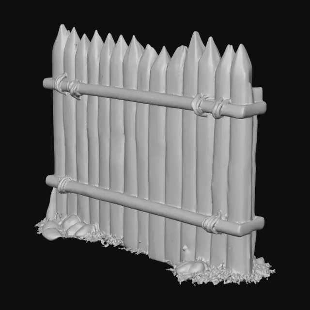 3D model for Weathered Palisade Fence