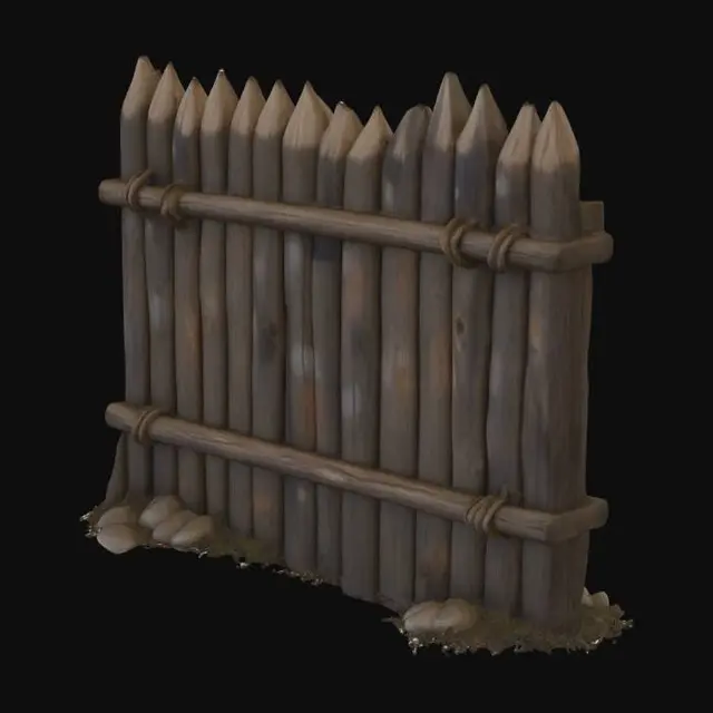 3D model for Weathered Palisade Fence
