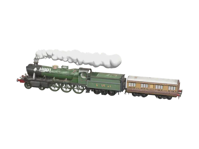 Modern Steamlocomotive - Rail 3D model, vytvořený pomocí AI