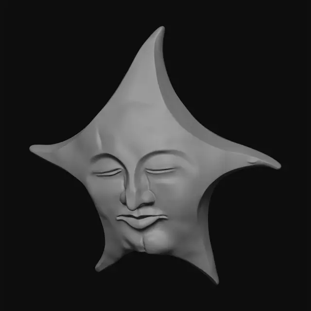 3D model for Serene Sun Face